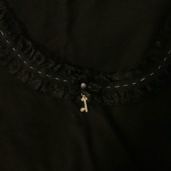 Hand Sewn Black Coquette Top - No Boundaries - Small - Picture 3 of 3